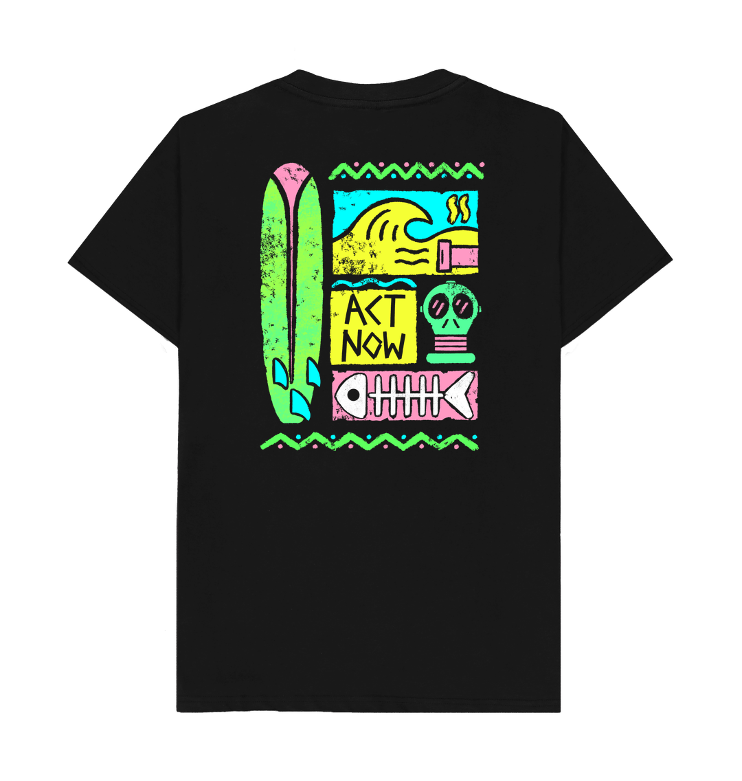 Black Printed T-shirt Back