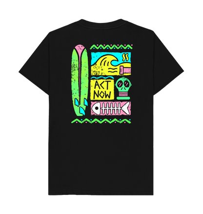 Black Printed T-shirt Back