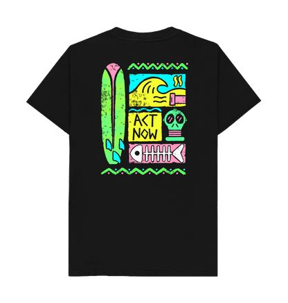 Black Printed T-shirt Back