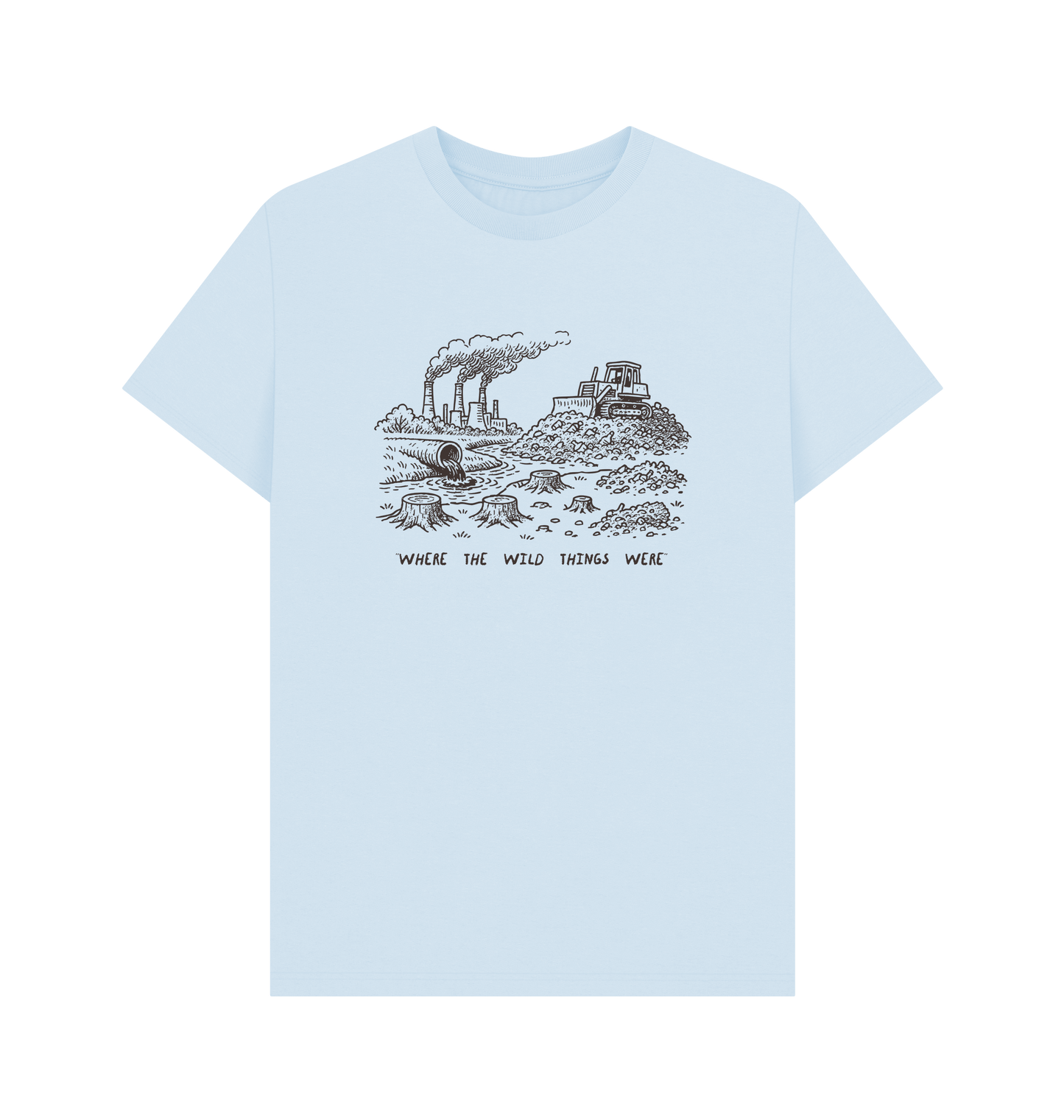 Sky Blue Printed T-shirt Front
