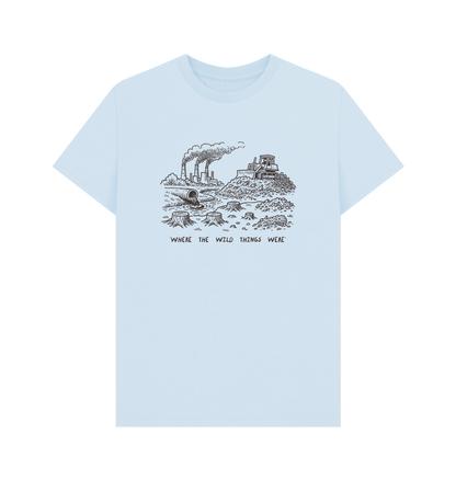Sky Blue Printed T-shirt Front