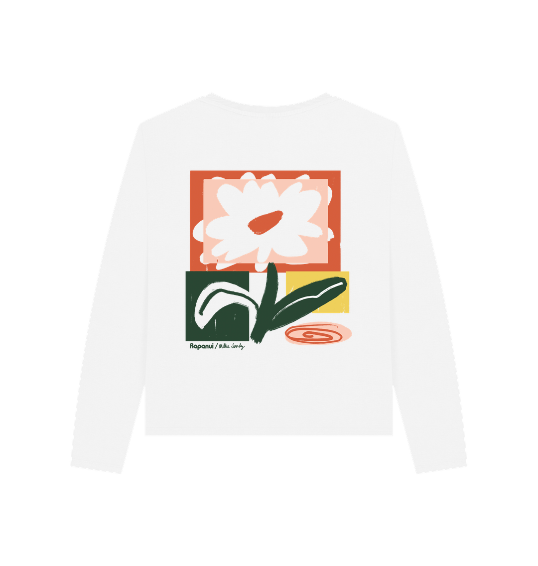 White Printed T-shirt Back