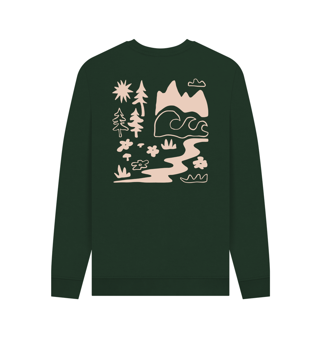 Evergreen Printed Sweater Back