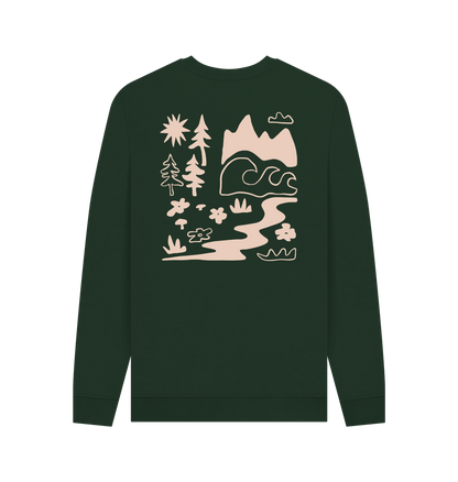 Evergreen Printed Sweater Back