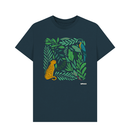 Denim Blue Printed T-shirt Front