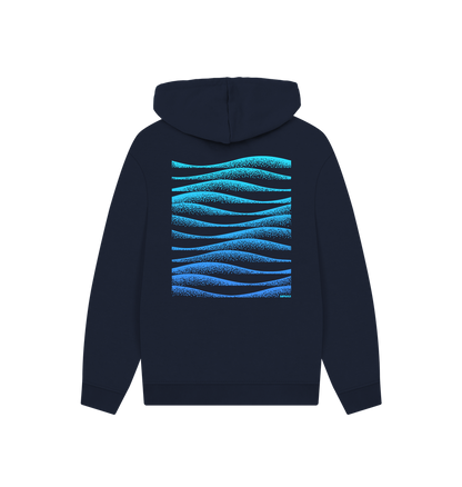 Navy Printed Hoody