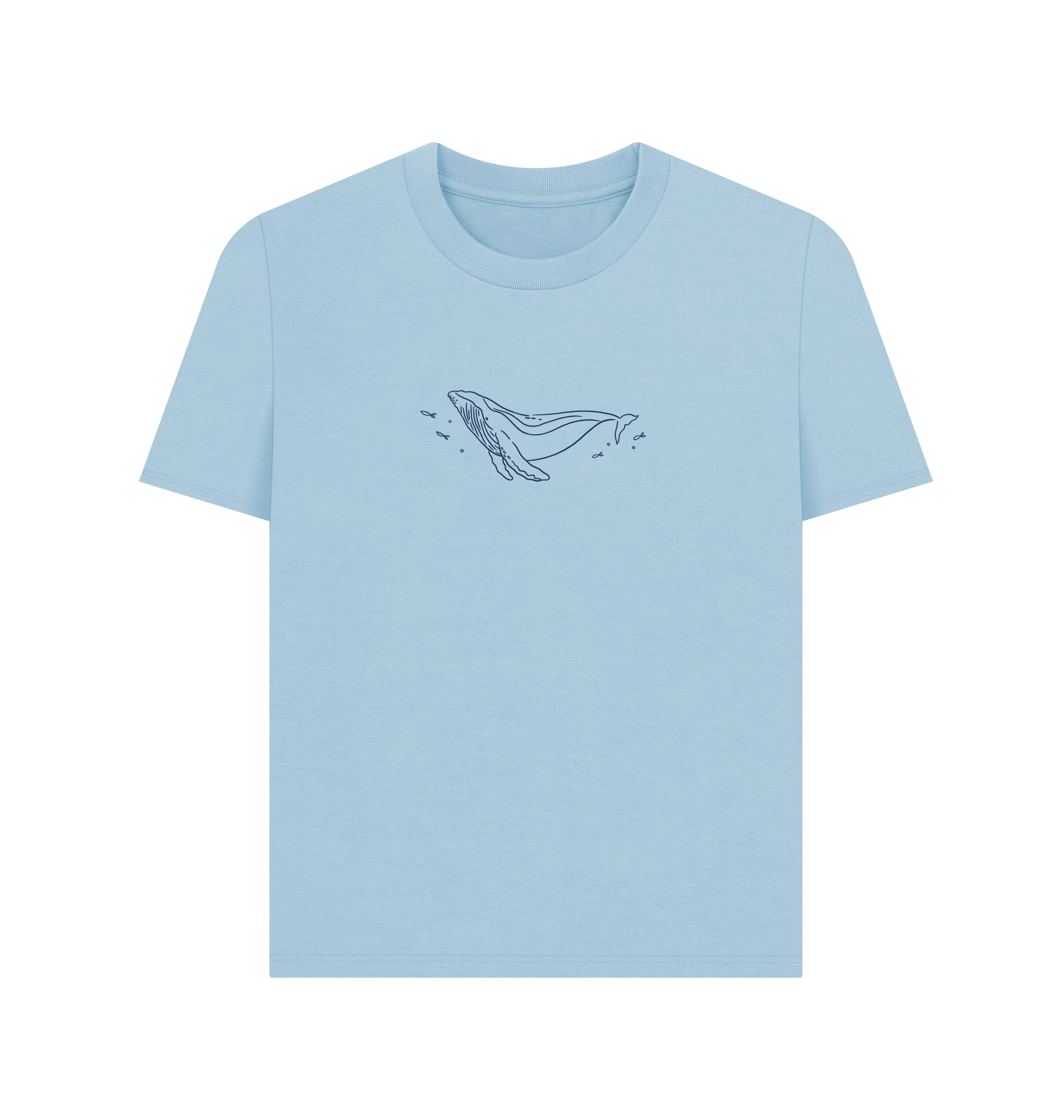Milky Blue Printed T-shirt Front
