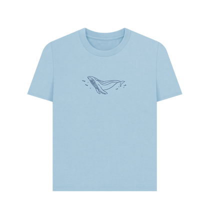 Milky Blue Printed T-shirt Front
