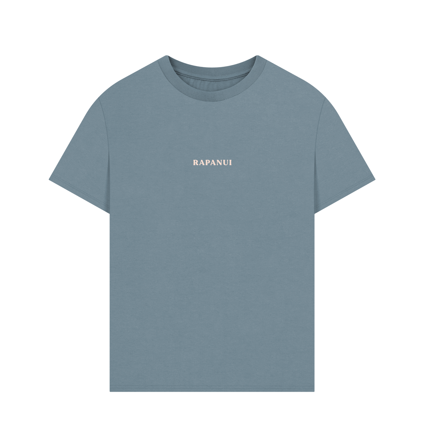 Stone Blue Printed T-shirt Front