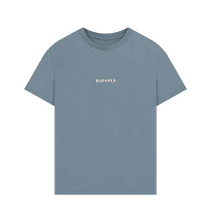 Stone Blue Printed T-shirt Front