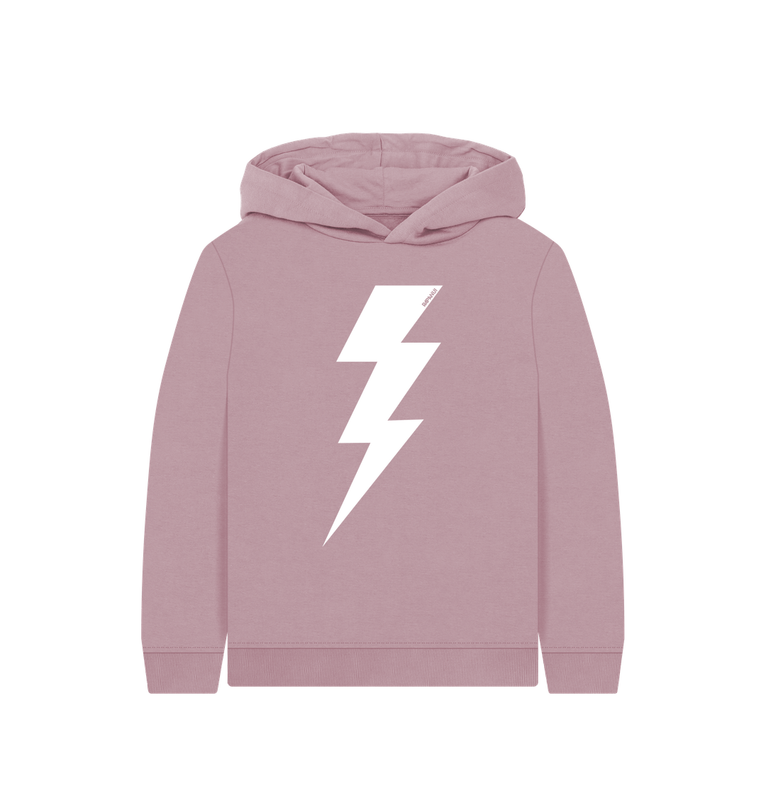 Mauve Printed Kids Hoodie Front