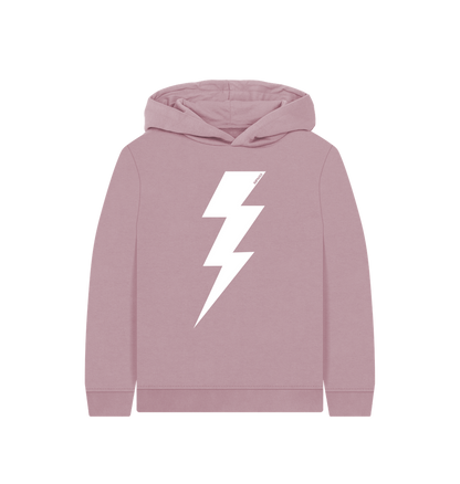 Mauve Printed Kids Hoodie Front