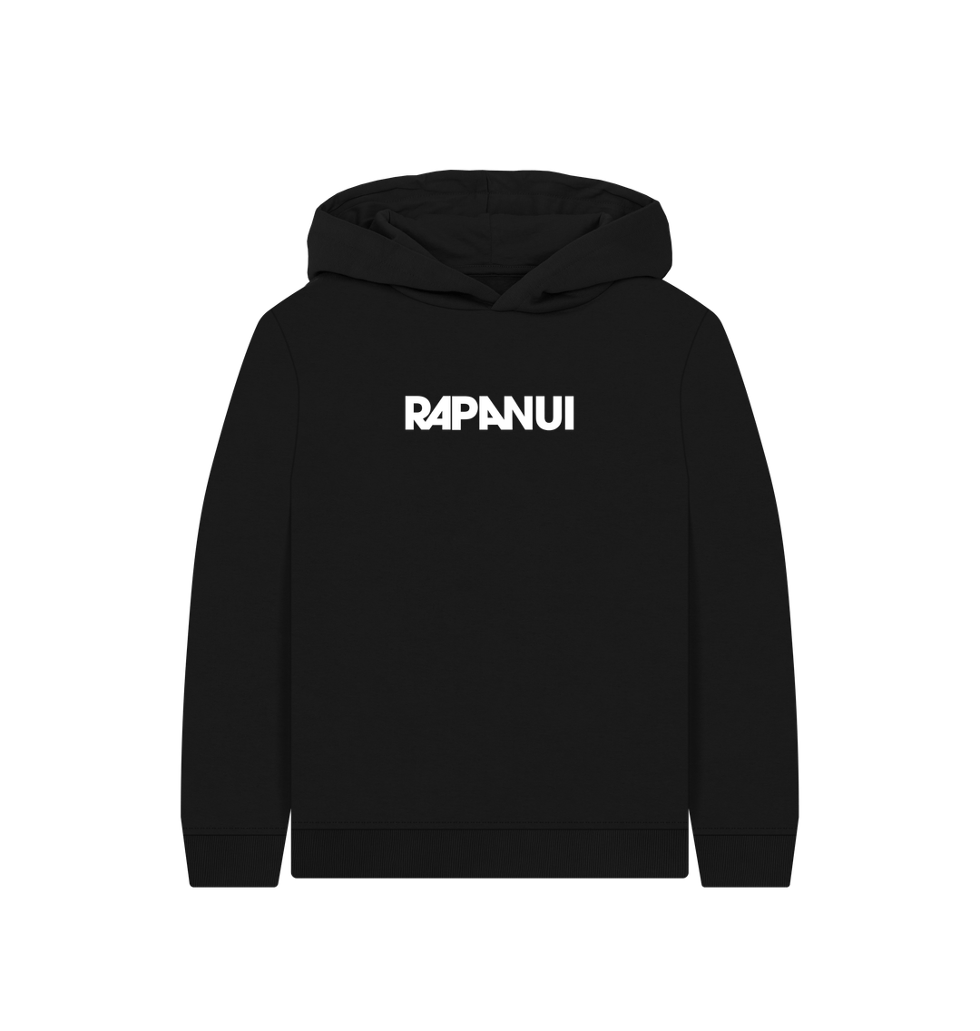 Black Printed Kids Hoodie