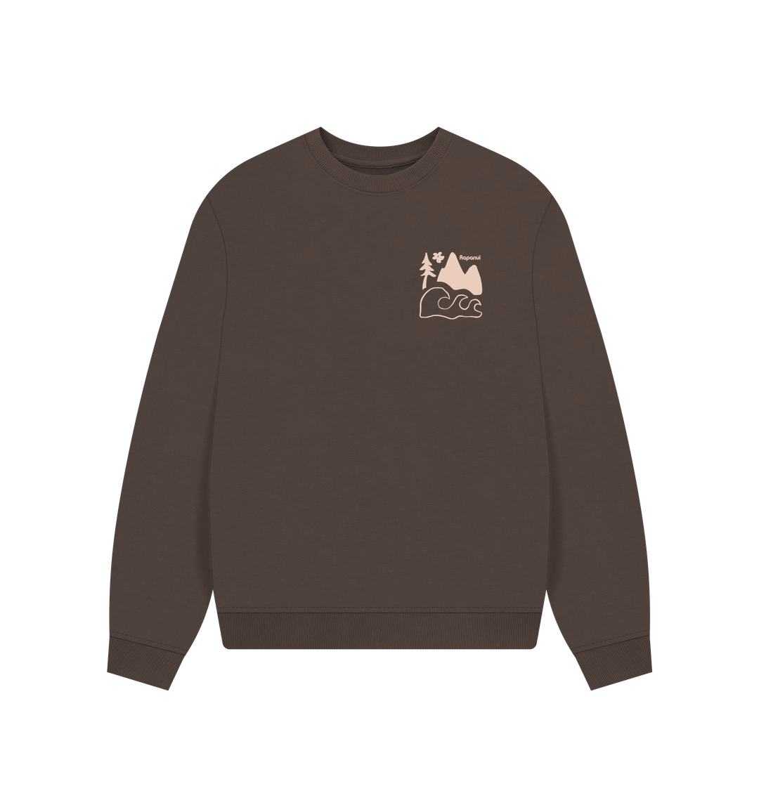 Chocolate Printed Sweater Front