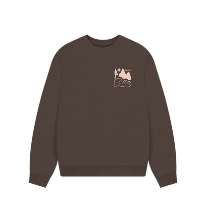 Chocolate Printed Sweater Front