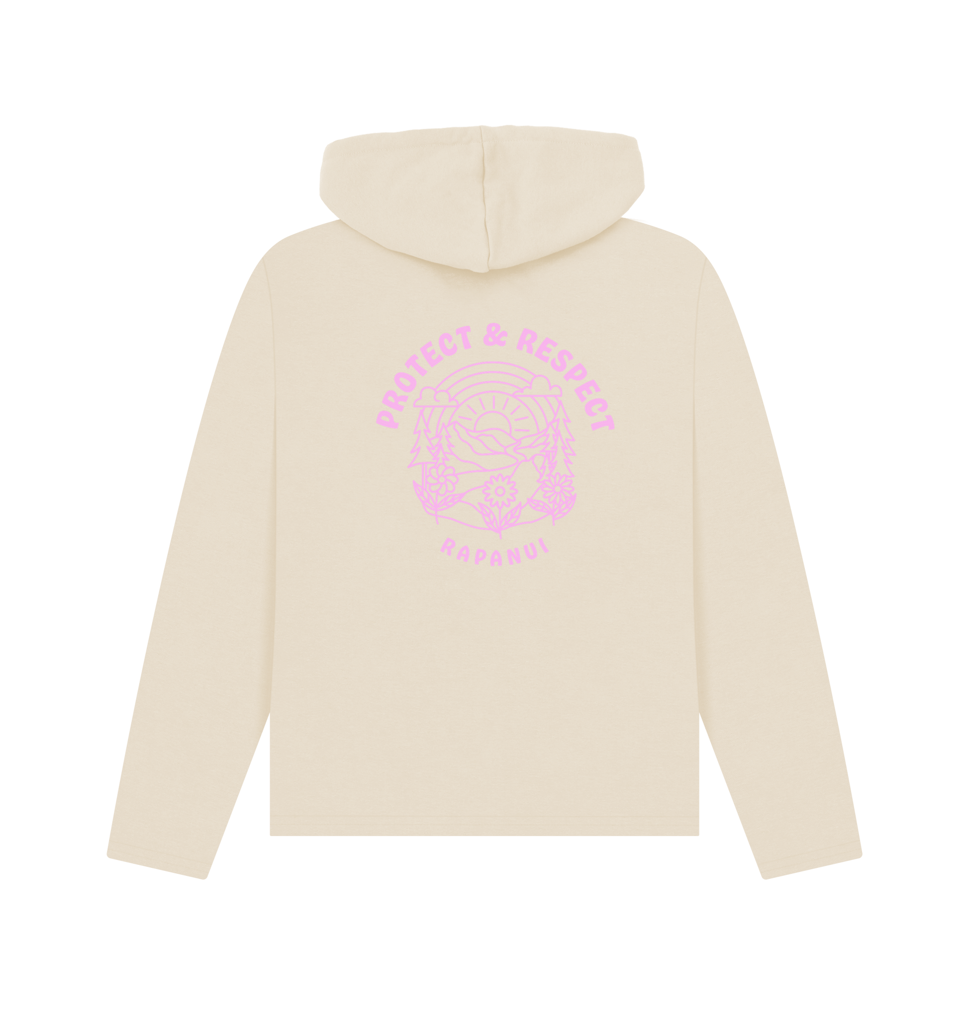 Oat Printed Hoody Back