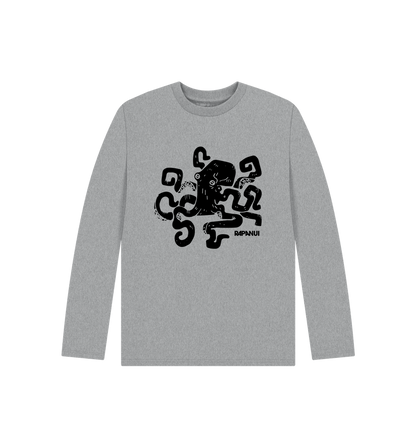 Athletic Grey Printed Kids T-Shirt Front