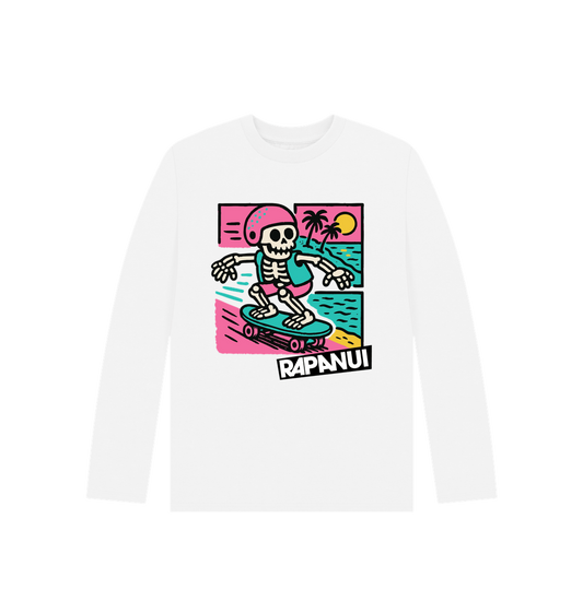 White Printed Kids T-Shirt Front