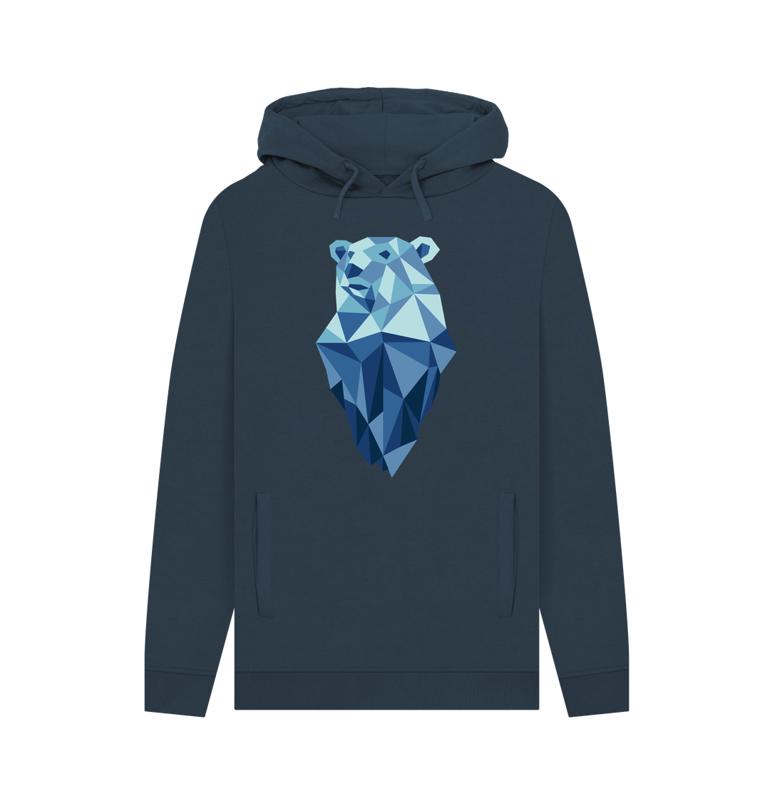 Navy Printed Hoody Front