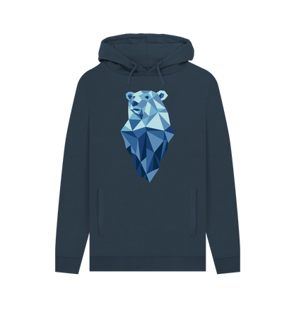 Navy Printed Hoody Front