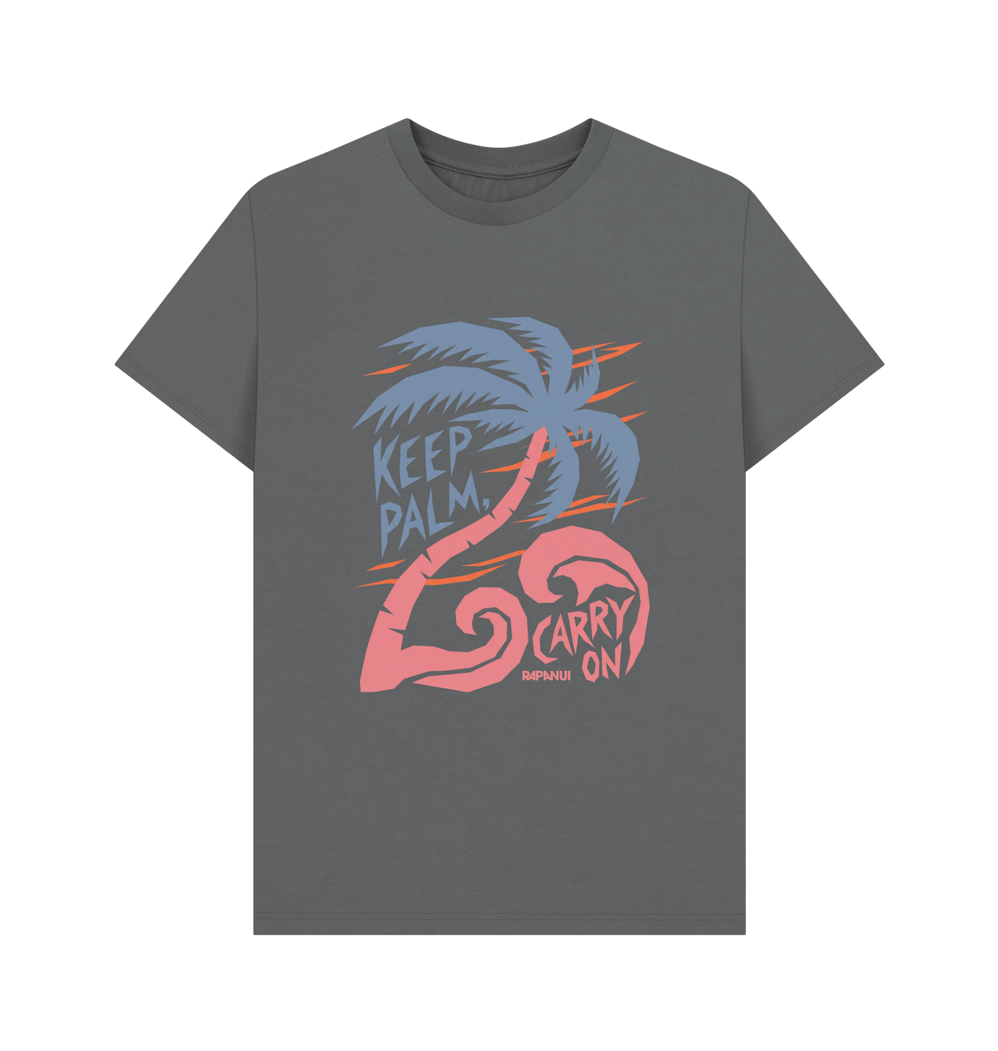Slate Grey Printed T-shirt Front