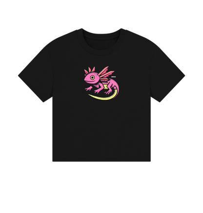 Black Printed T-shirt Front