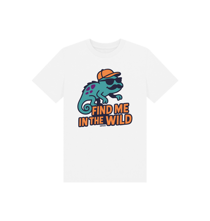 White Printed Kids T-Shirt Front