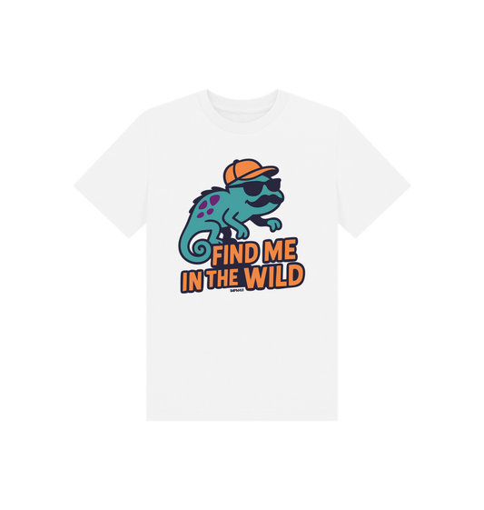 White Printed Kids T-Shirt Front