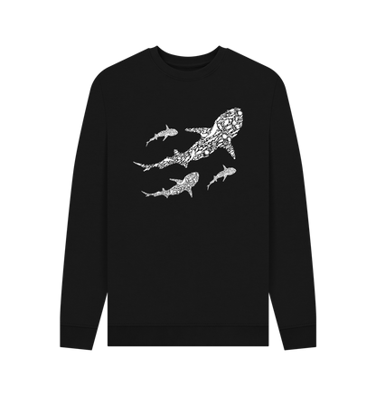Black Printed Sweater Front