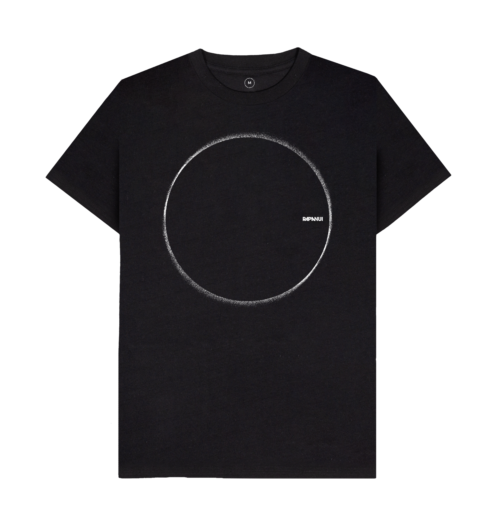 Black Recycled Printed T-Shirt Front