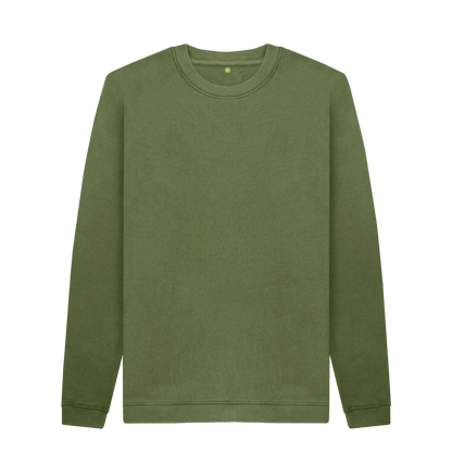 Khaki Printed Sweater Front