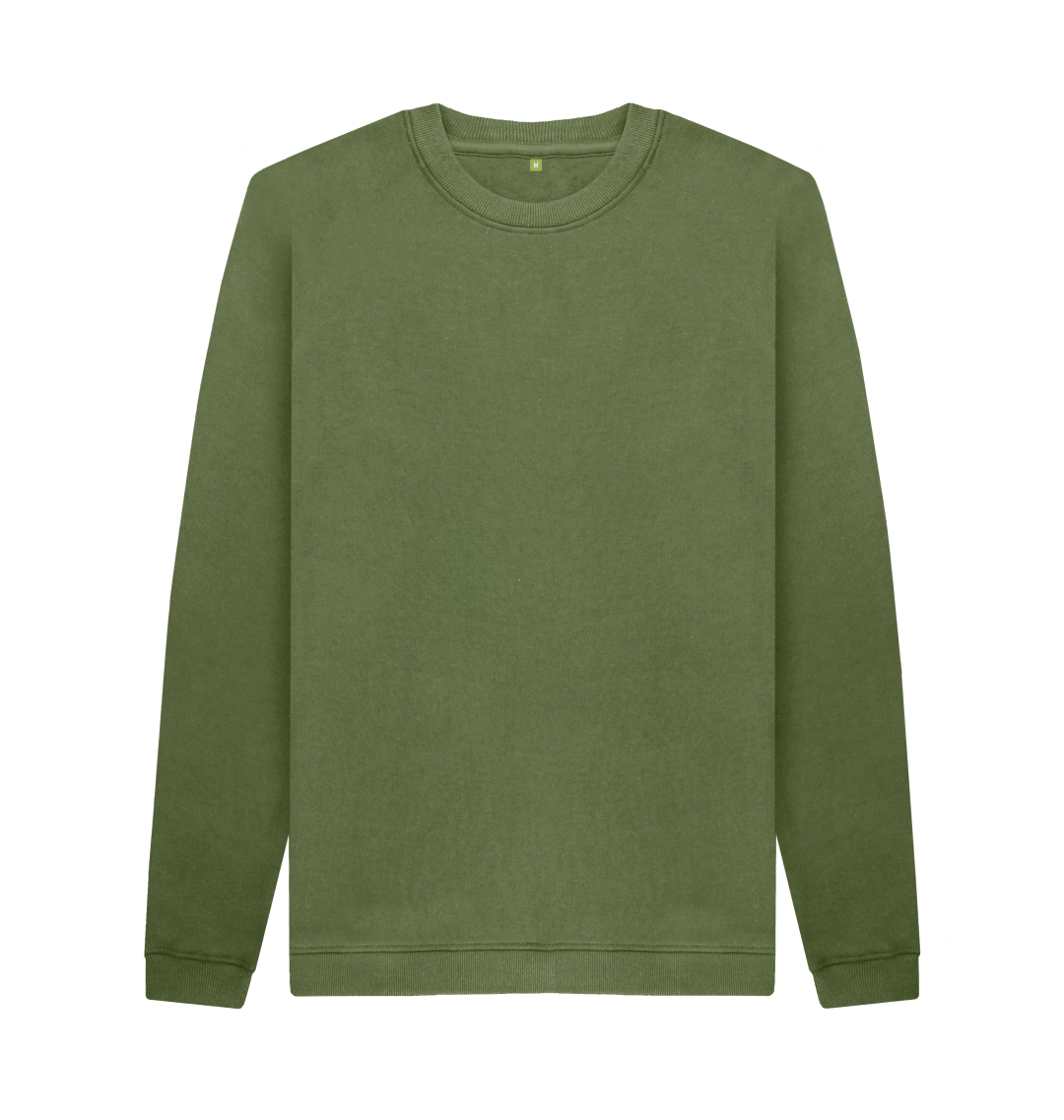 Khaki Printed Sweater Front