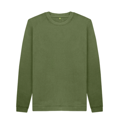 Khaki Printed Sweater Front