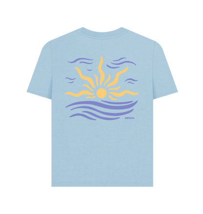 Milky Blue Printed T-shirt