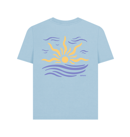 Milky Blue Printed T-shirt Back