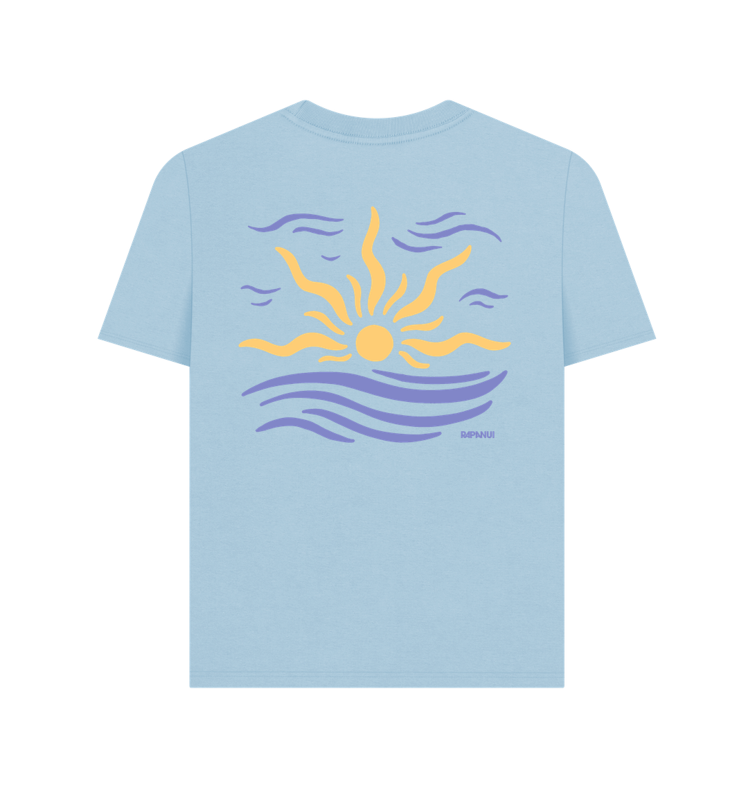 Milky Blue Printed T-shirt Back