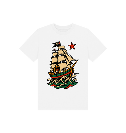 White Printed Kids T-Shirt
