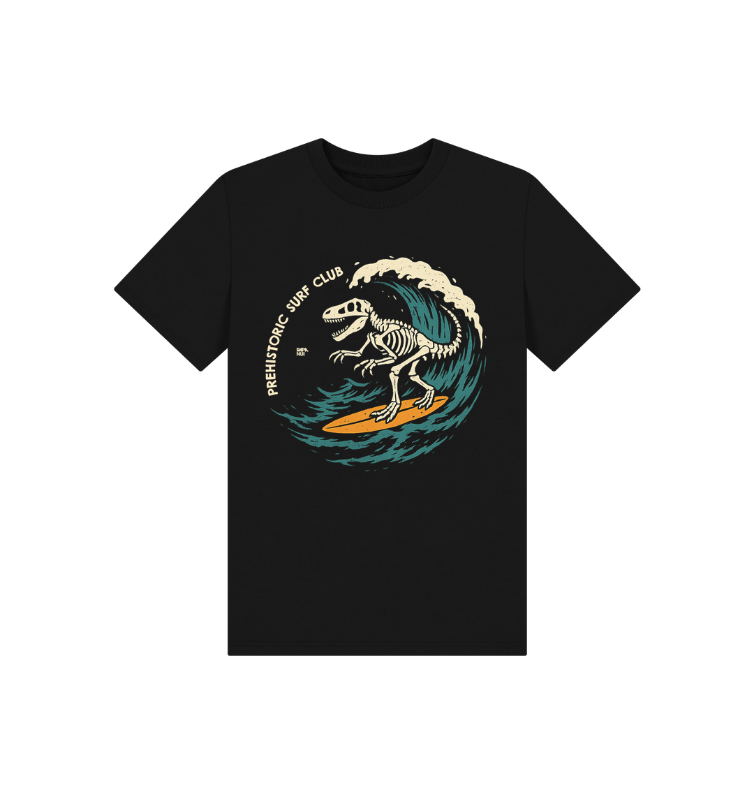 Black Printed Kids T-Shirt Front