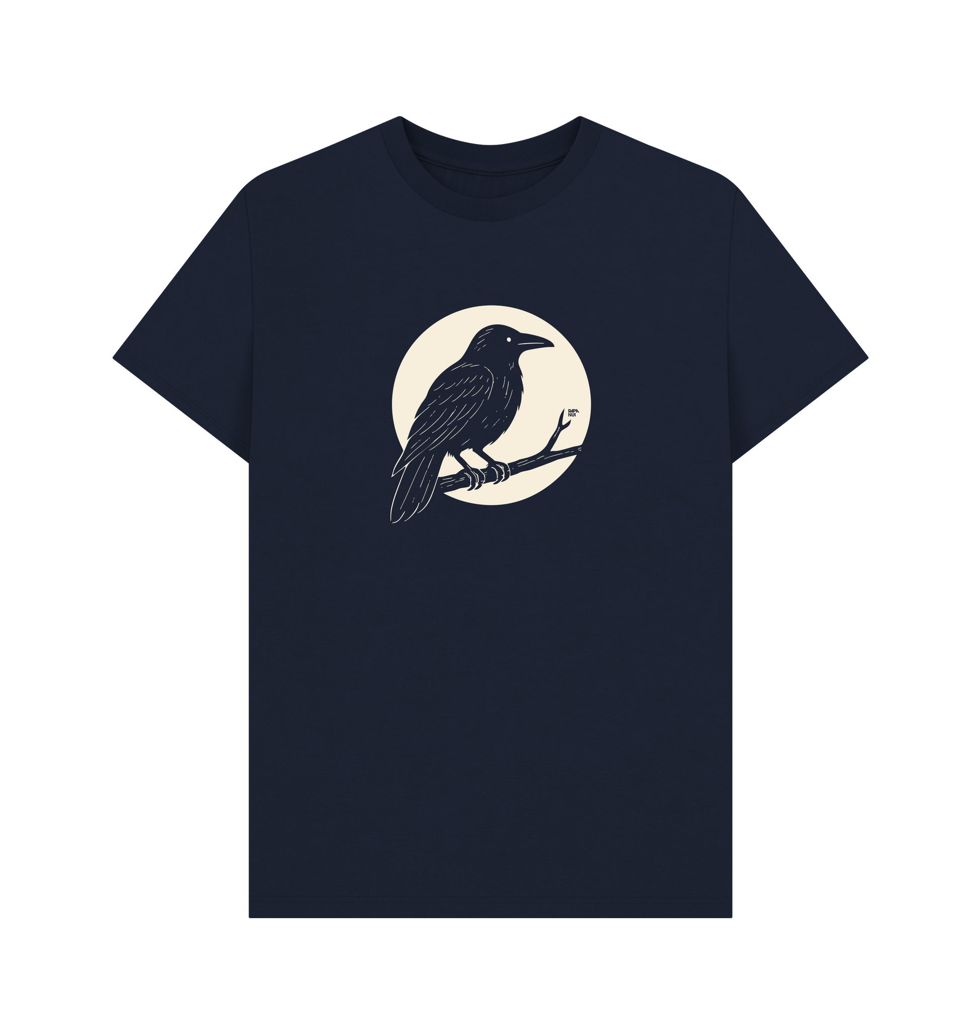 Navy Blue Printed T-shirt Front