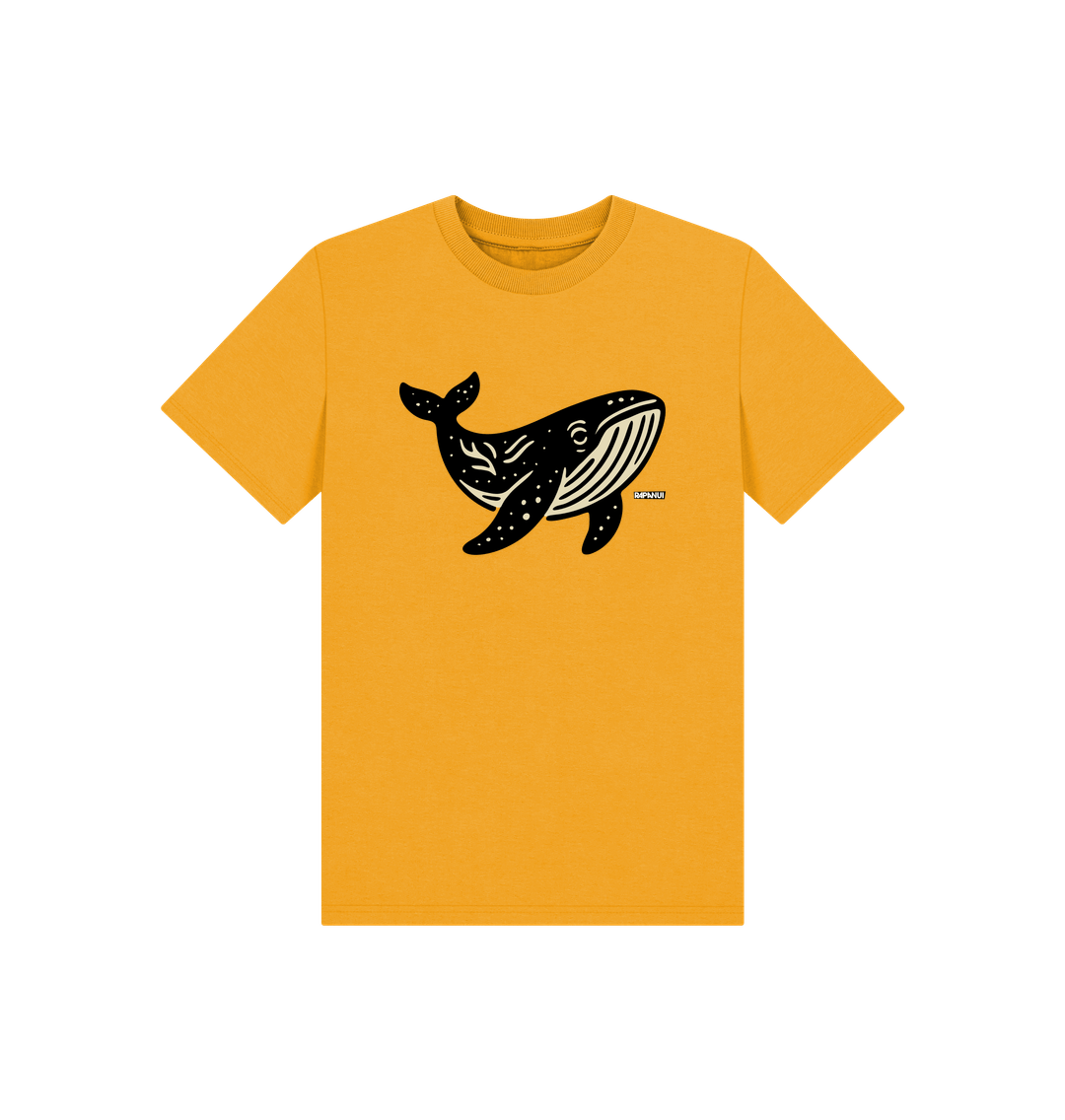 Mustard Printed Kids T-Shirt Front