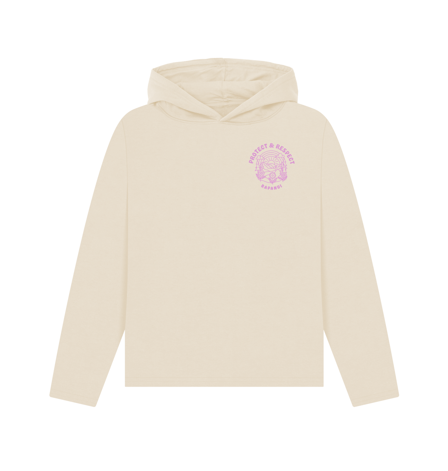 Oat Printed Hoody Front
