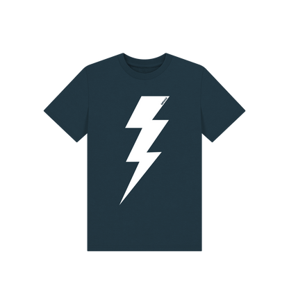 Denim Blue Printed Kids T-Shirt Front