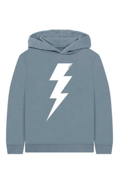 Stone Blue Printed Kids Hoodie