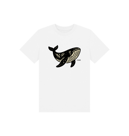 White Printed Kids T-Shirt Front