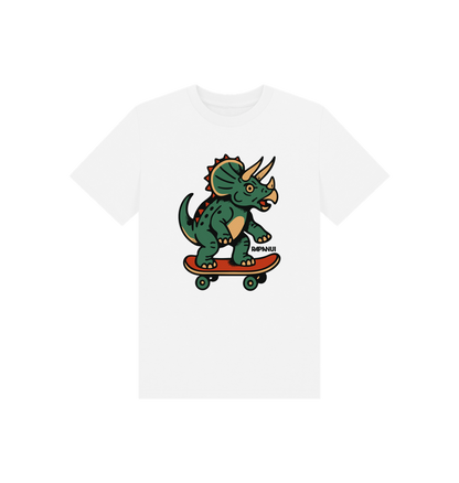 White Printed Kids T-Shirt Front