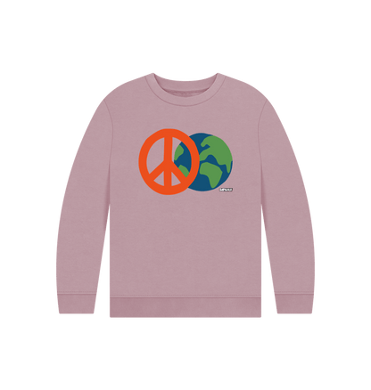 Mauve Printed Kids Jumper Front