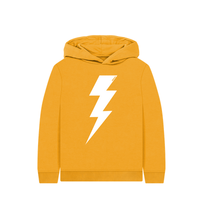 Mustard Printed Kids Hoodie Front