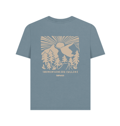 Stone Blue Printed T-shirt Back