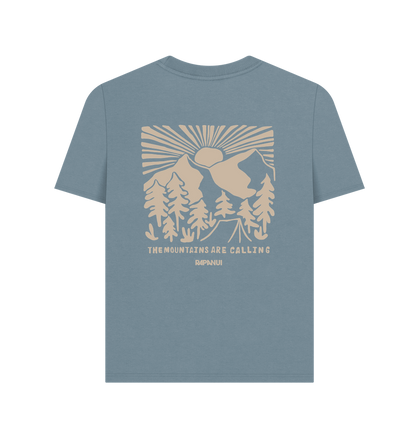 Stone Blue Printed T-shirt Back