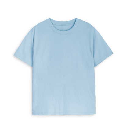 Milky Blue Printed T-shirt Front